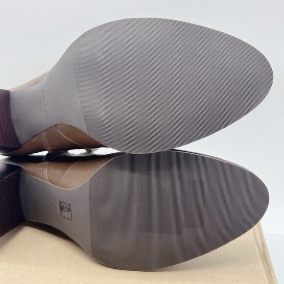 Stuart Weitzman Ryland 60 Zip Leather Ankle Heeled Boots Booties Brown US 9.5 - Picture 13 of 14